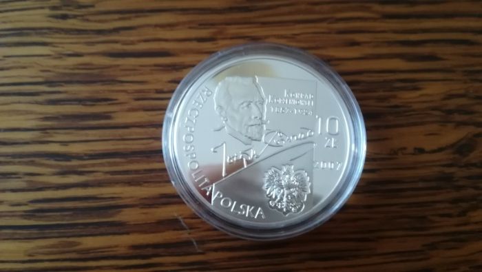 Moneta srebrna 10 zł Konrad Korzeniowski 2007 rok stan menniczy piękna