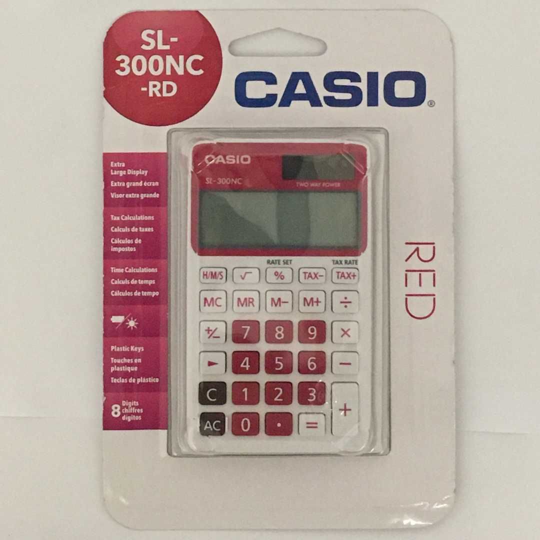 Calculadora Simples Casio cor de rosa SL-300NC-rd RED
