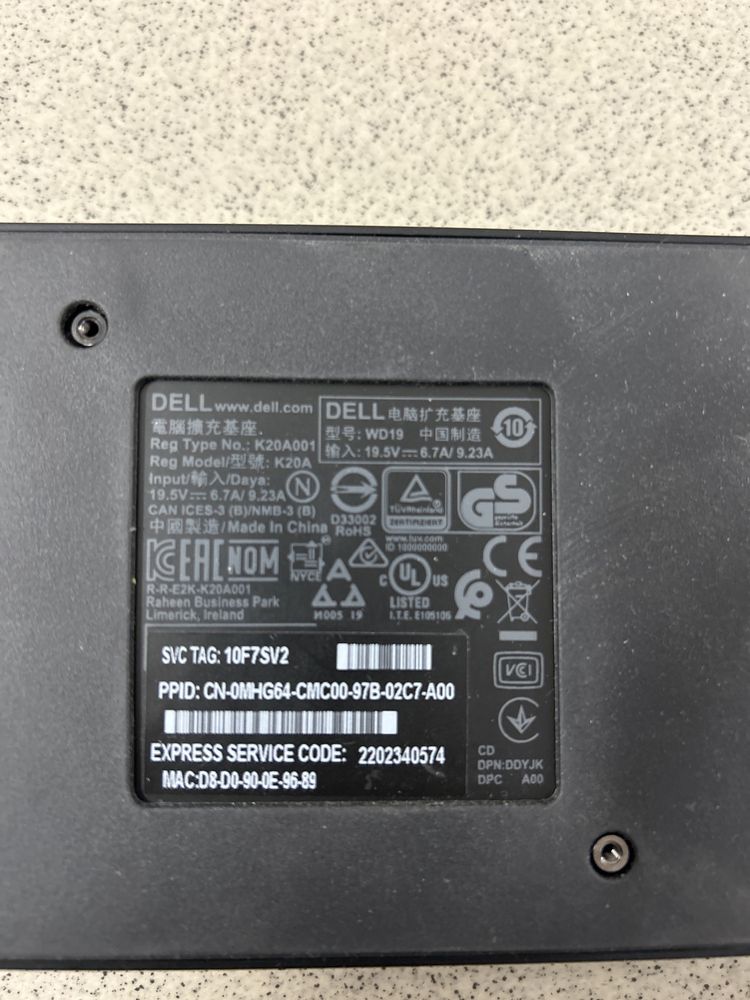 Stacja dokująca DELL WD19 do Precision XPS LATITUDE