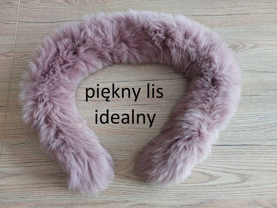 Piękny lis szal szalik obszycie do kaptura naturalne futro lisa piękny