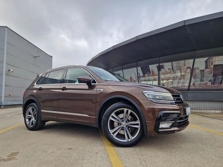 Volkswagen Tiguan 4x4 R-Line AUTOMAT Piękny Bogaty 100%Bezwypadkowy Serwis Salon Polska