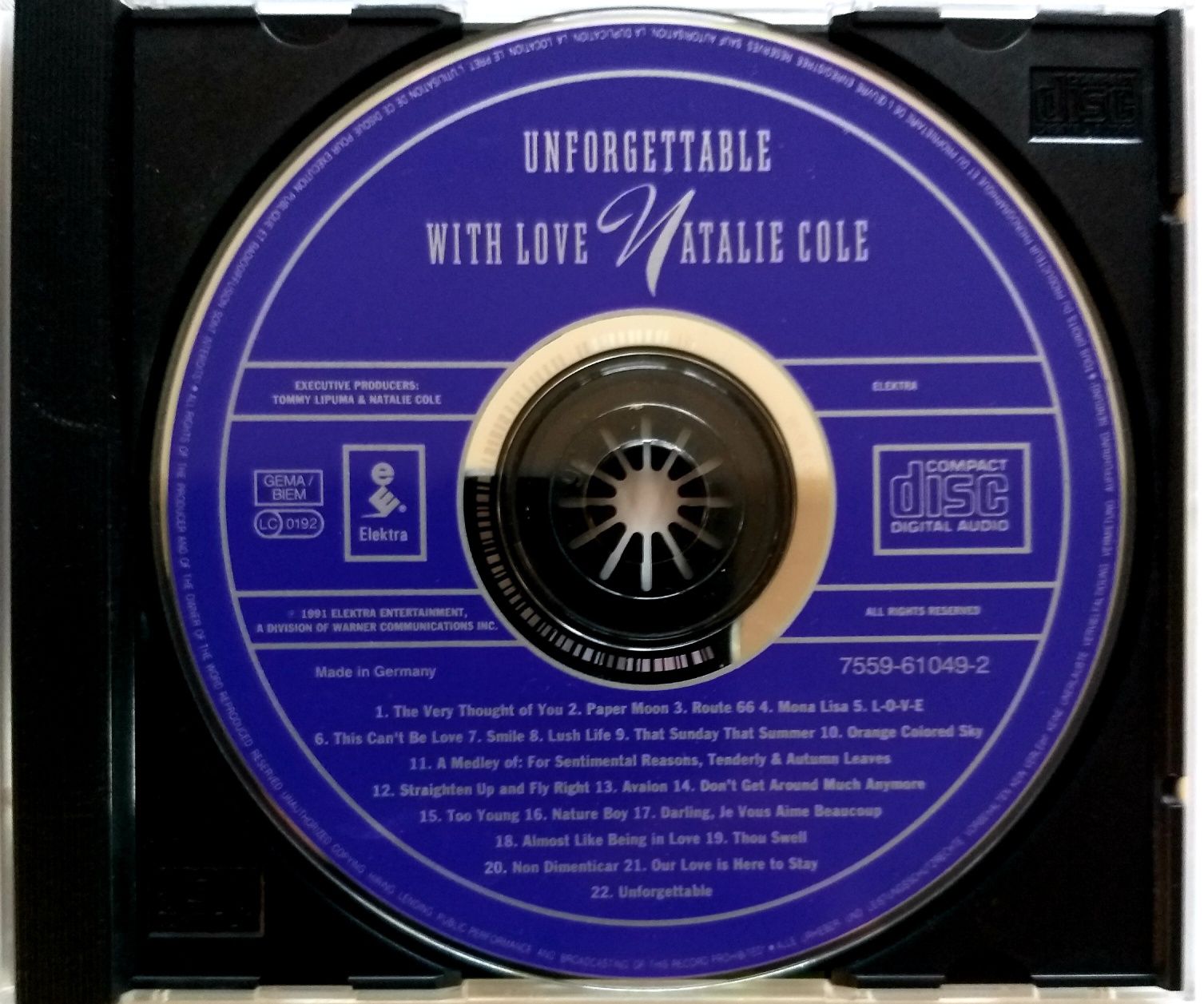 Natalie Cole Unforgettable Whit Love 1991r