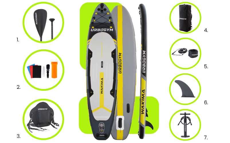 Deska SUP pompowana 350 cm z siedziskiem i uchwytem na kamerę