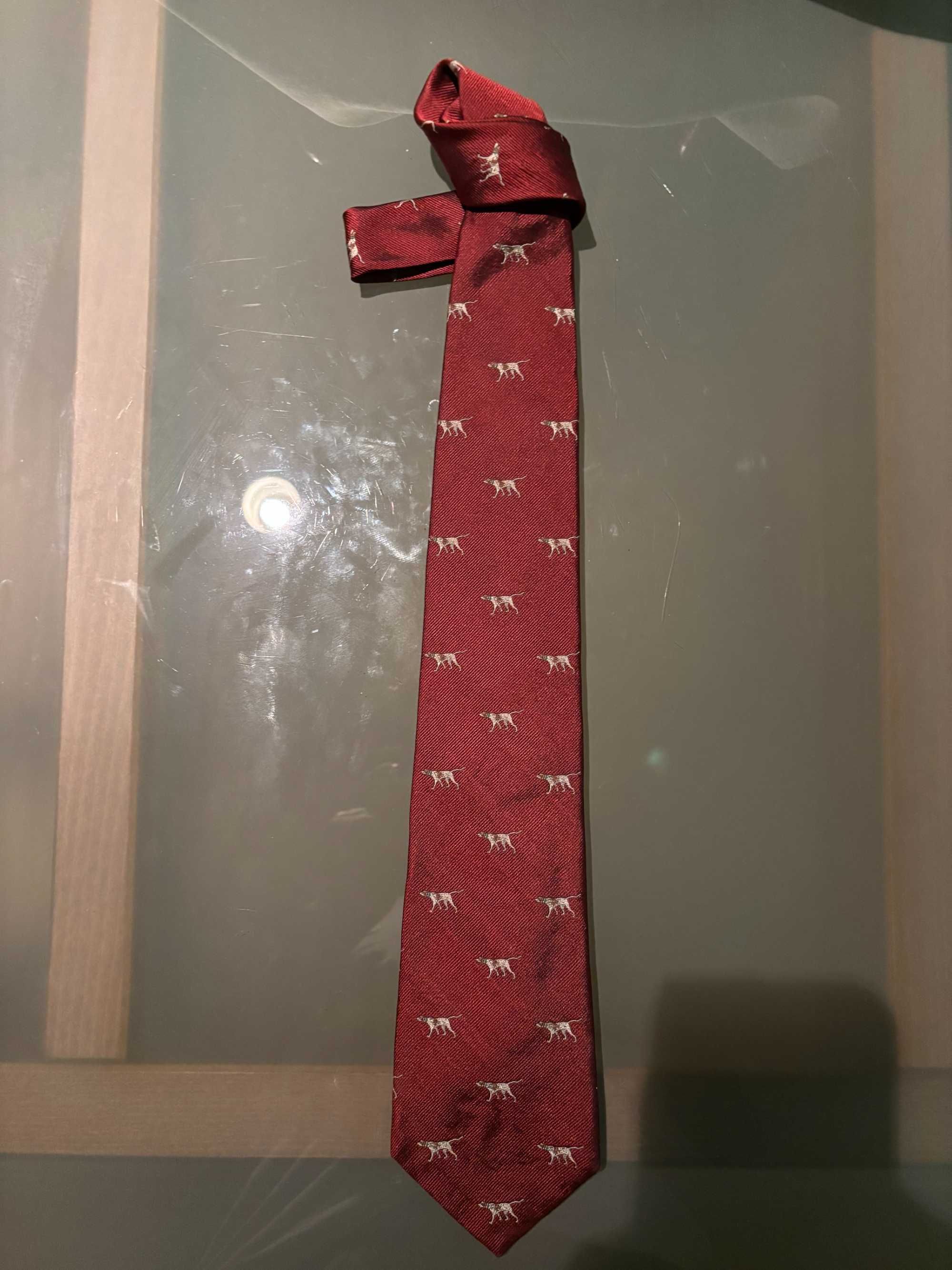 gravata bordeaux, seda, Ralph Lauren
