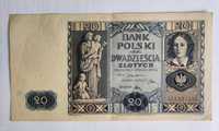 Banknot 20 zł polskich 1936 r.