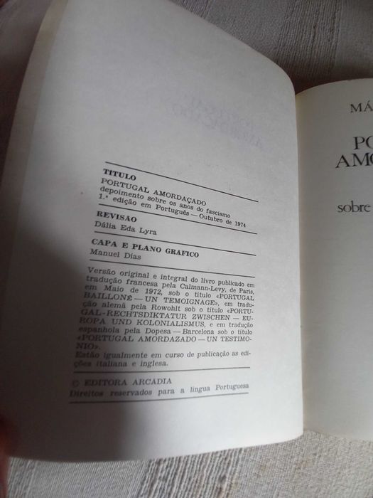 Mário Soares Portugal Amordaçado primeira edição