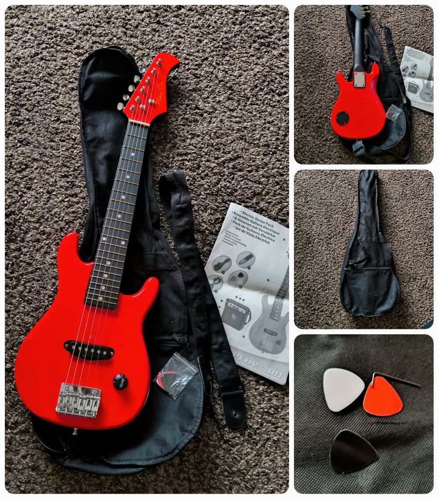 Guitarra juvenil nova (75cm) com amplificador