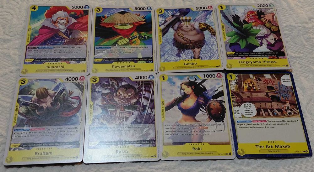 lote de 45 cartas one piece tcg OP06