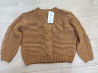 Nowy 116 sweter Reserved jesień zima brązowy