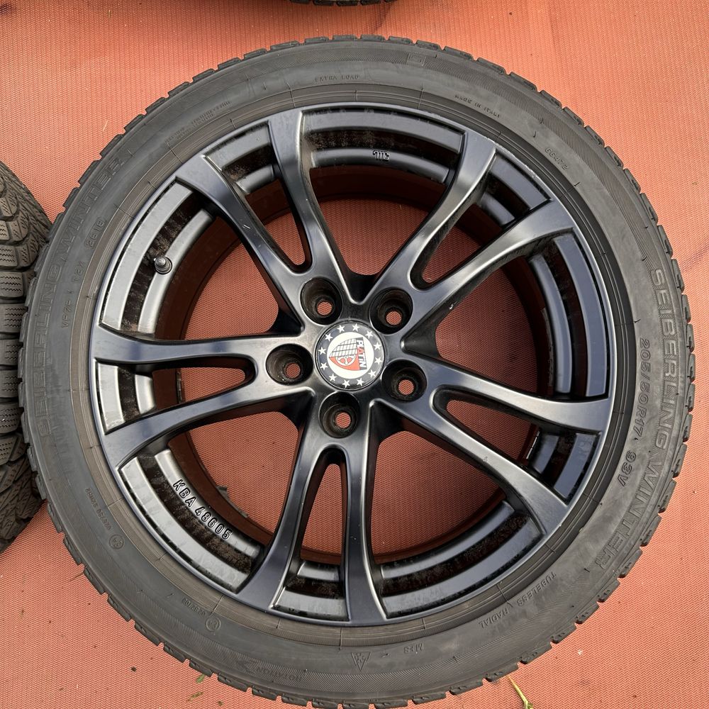 Czarne alufelgi 17 Anzio Turn 7.5x17 ET35 5x120 w bdb stanie wysyłka
