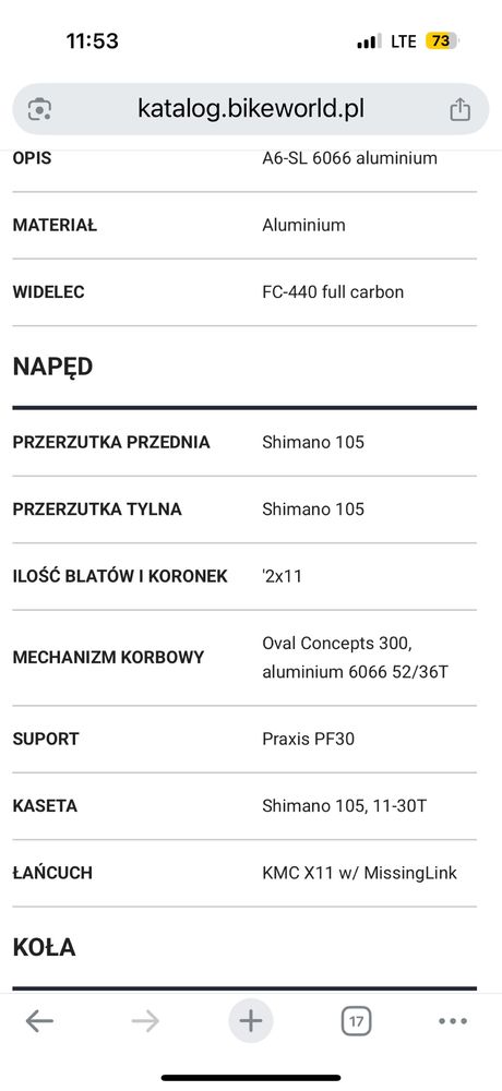 Rower szosowy Fuji Roubaix 1.3 Shimano 105 kolarzówka Trek Giant