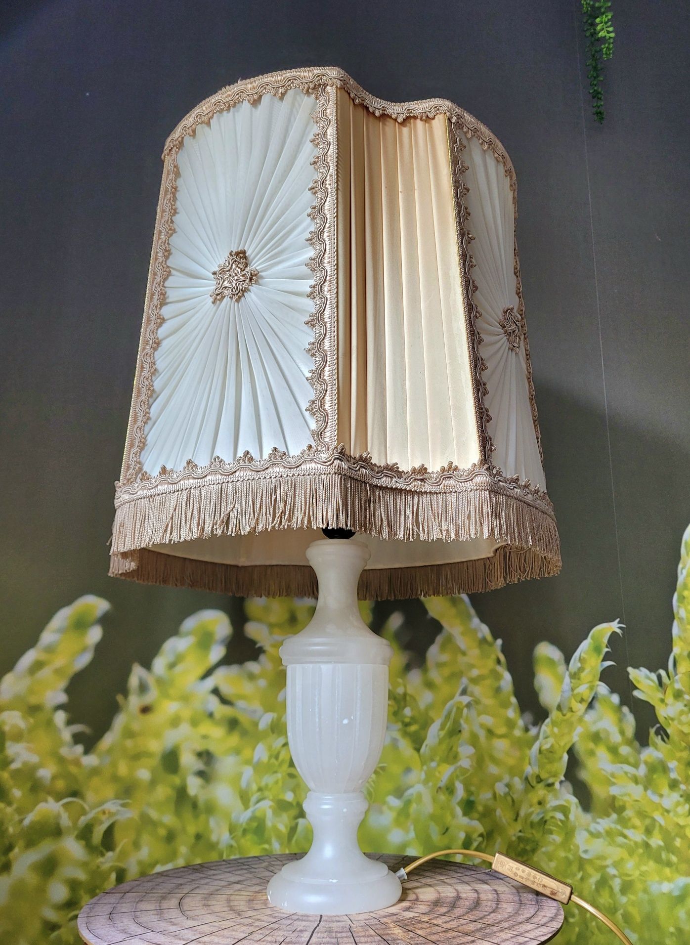 Lampa antyk, vintage, stojąca, marmur