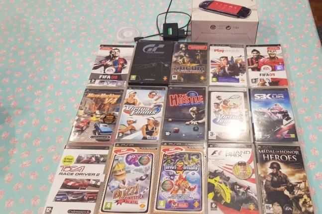 Vendo PSP com jogos por bicicleta btt como nova para jovem 14 anos