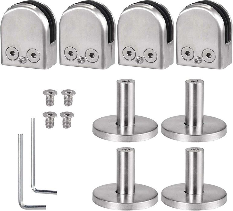 Suporte de vidro - aço inoxidável 304 ajustável braçadeiras para vidro