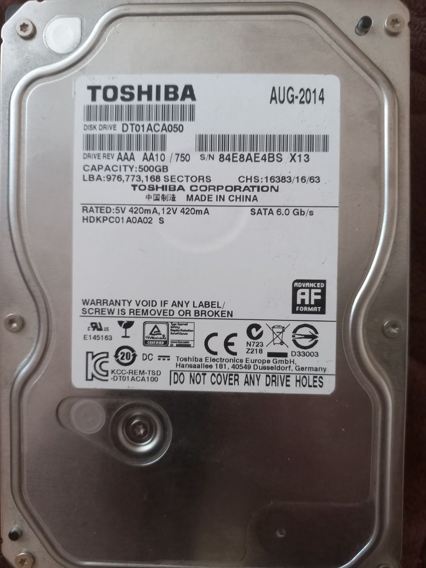 Жорсткий диск HDD Toshiba, WD - 500 Gb