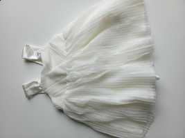 Sukienka tiulowa, biała z kokardą H&M r 68