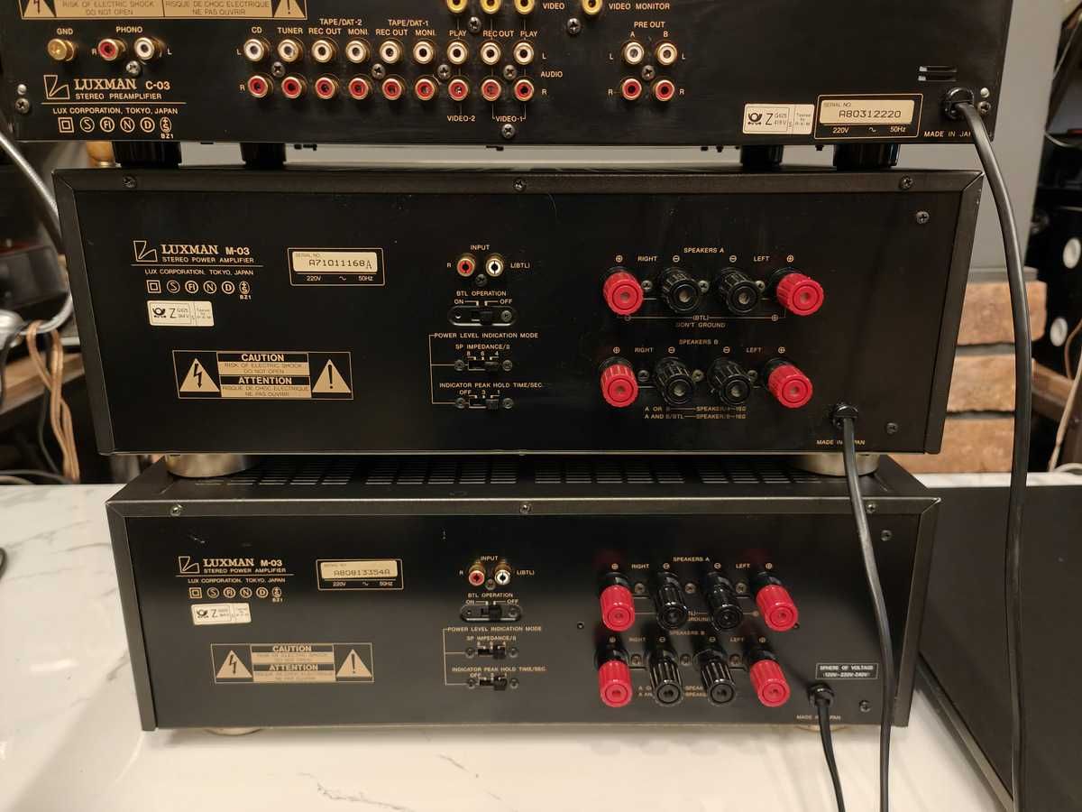 LUXMAN M03 C03 ! Możliwość monobloków i 480w/8ohm ! Hi-END