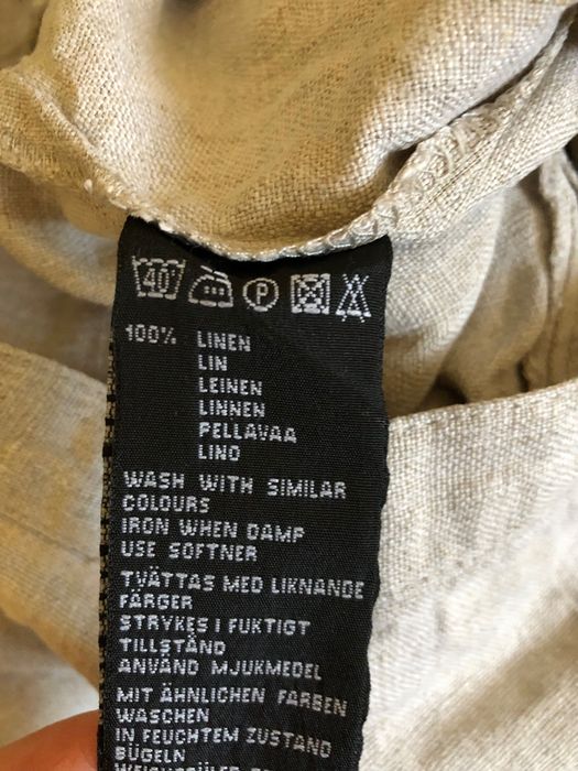 Штани палаццо з льону