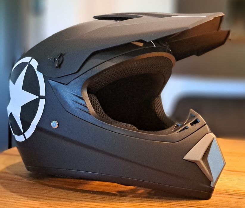 Kask FullFace - Czarny, matowy