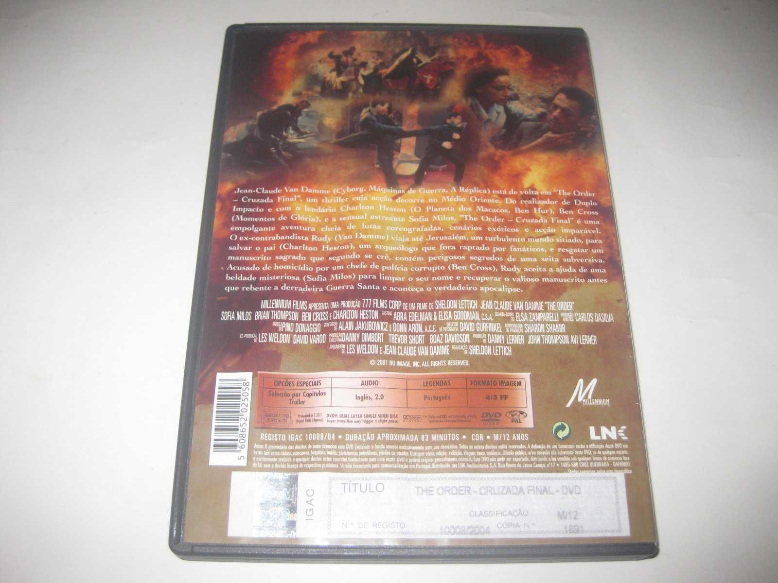 DVD "The Order: Cruzada Final" com Van Damme