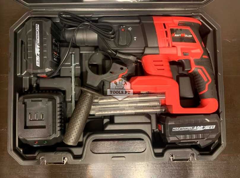 Martelo Demolidor e de furar pedra de 36V 2x baterias