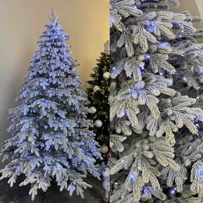 Знижки! Засніжена лита ялинка Версаль! Штучна! Литая ель заснеженная