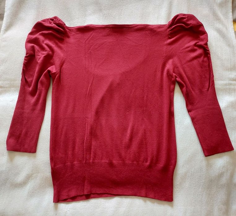 Camisola Manga Puff Bordeaux, L