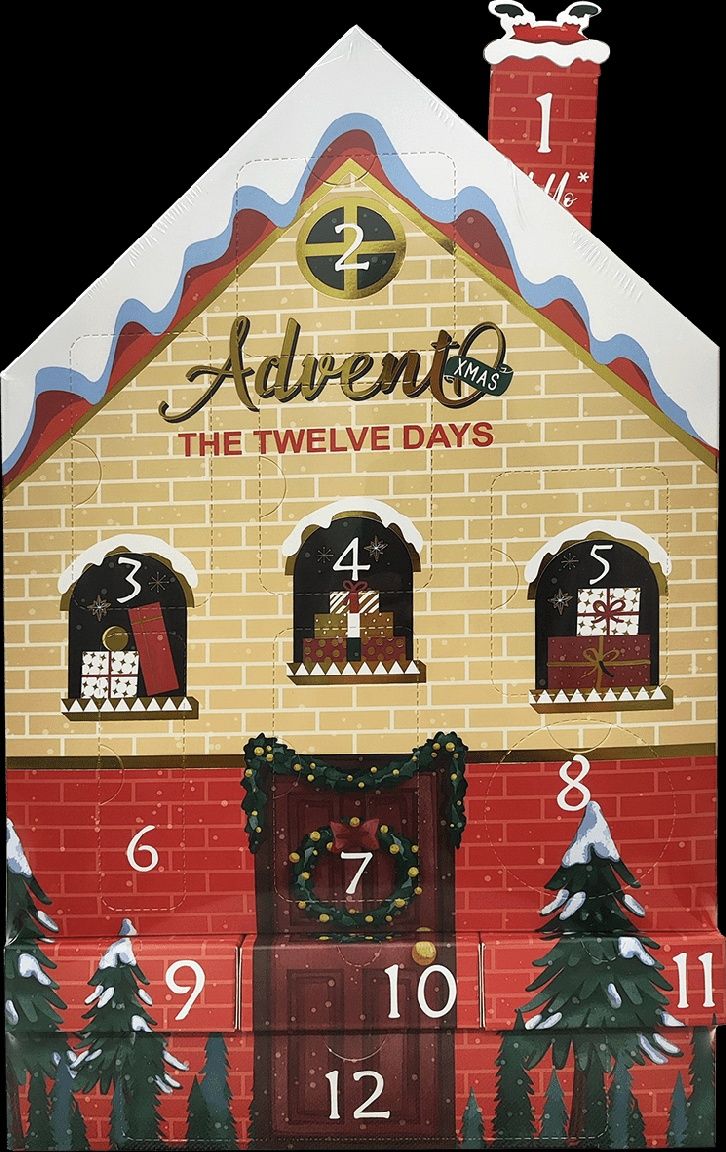 Адвент-календар Будинок на 12 днів косметичний набір подарунковий