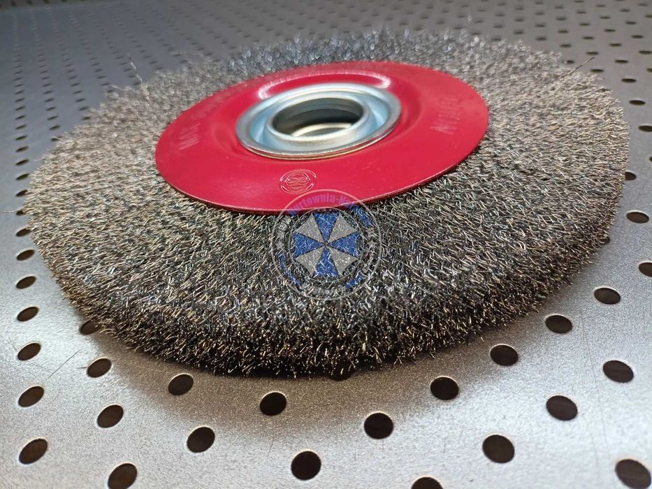 Szczotka Tarczowa 200mm + Redukcje  szczotka druciana 200mm