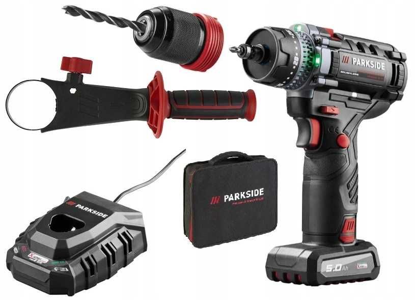Parkside wiertarkowkrętarka 12V, PPBSSA 12 A1 akumulator 5Ah ładowarka