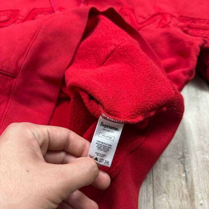 Худі Supreme set in logo red ss19 big logo