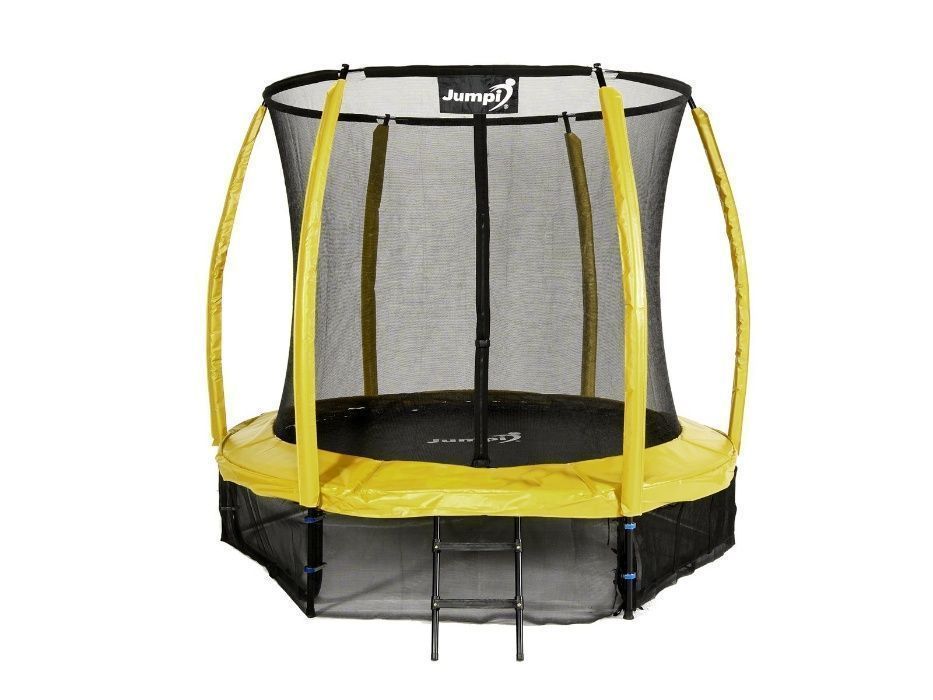 Trampolina Ogrodowa 252cm/8ft żółta Maxy Comfort Plus Z Wewnętrzną sia