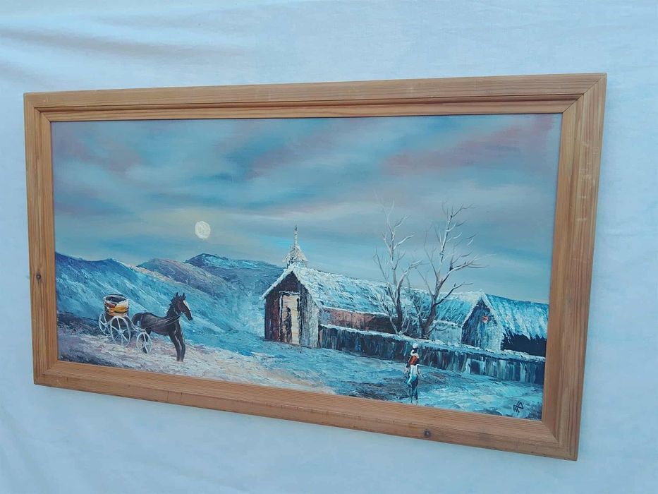 Obraz na płótnie sygnowany .