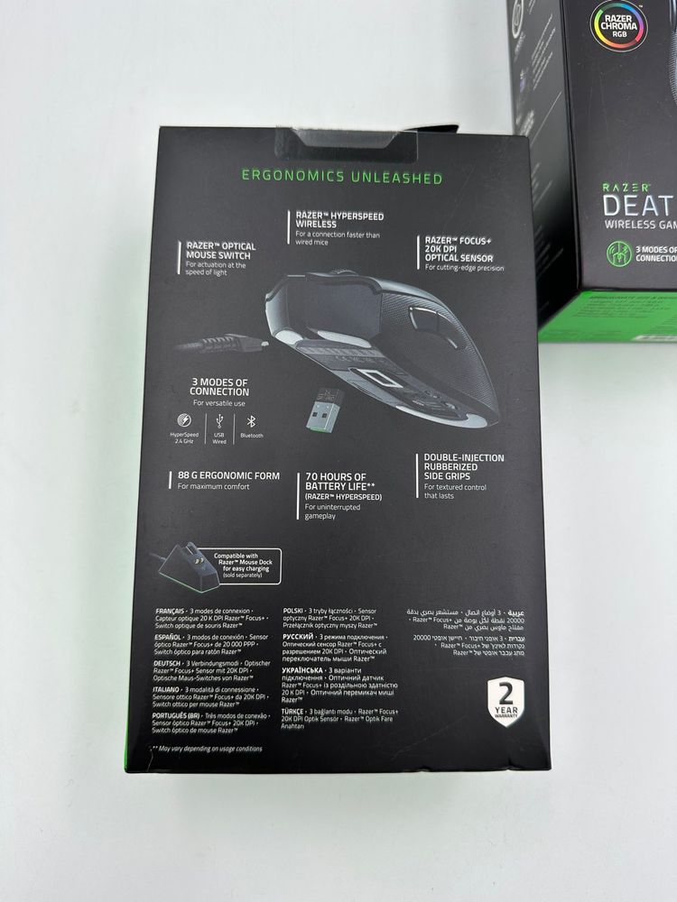 NOWA Myszka bezprzewodowa Razer DeathAdder V2 Pro sensor optyczny