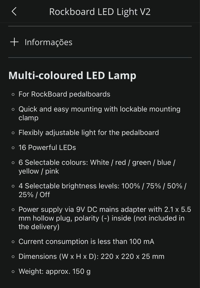 Rockboard Led Light V2