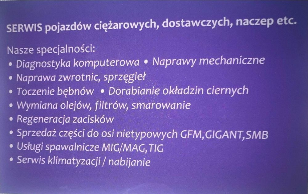 Naprawa Pojazdow Ciezarowych Dostawczych Naczep
