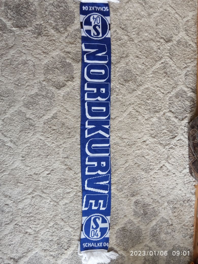 Szalik Schalke 04 Nordkurve dwustronny Oldschool retro Niemcy