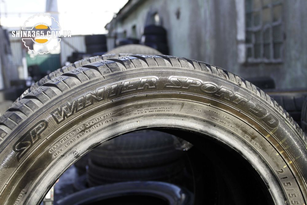 Гарантия 3дн Dunlop Winter 3D 215/55/R16 Зима Пара 2шт Z16-104