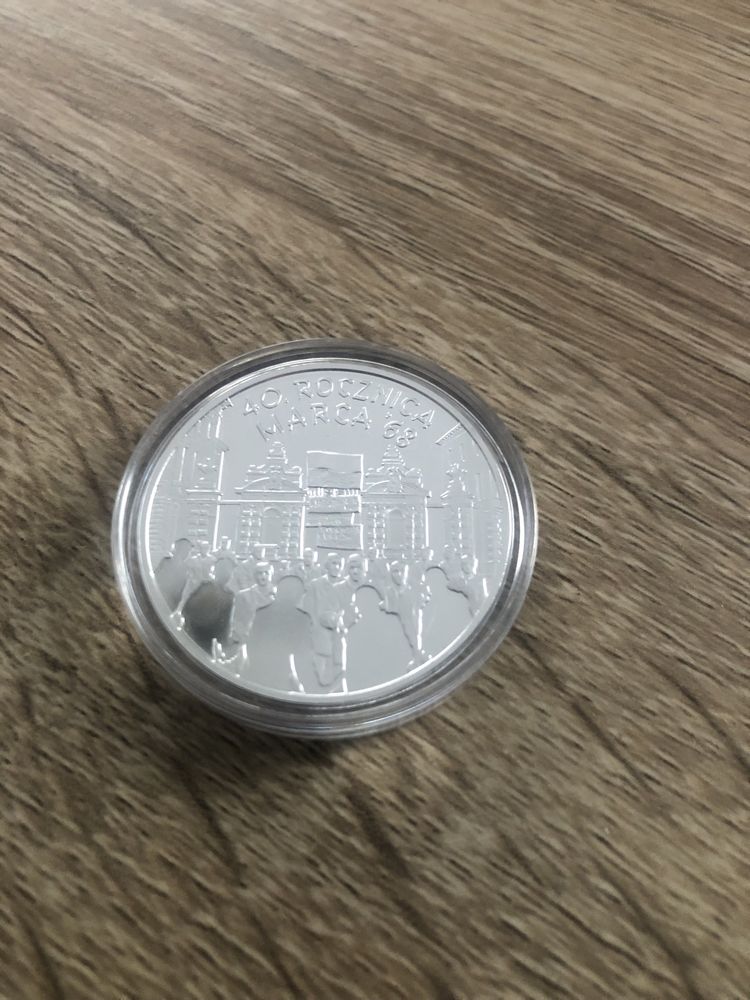 Moneta srebrna 10 zł Marzec 68