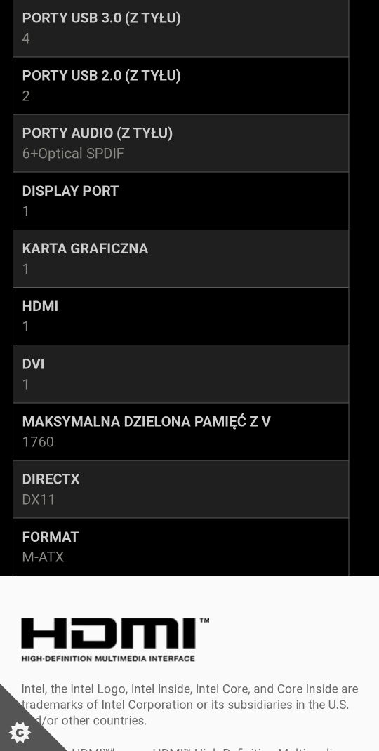 ZESTAW-procesor Intel core i5 4460, płyta główna msi H97M-G43, 8g ram