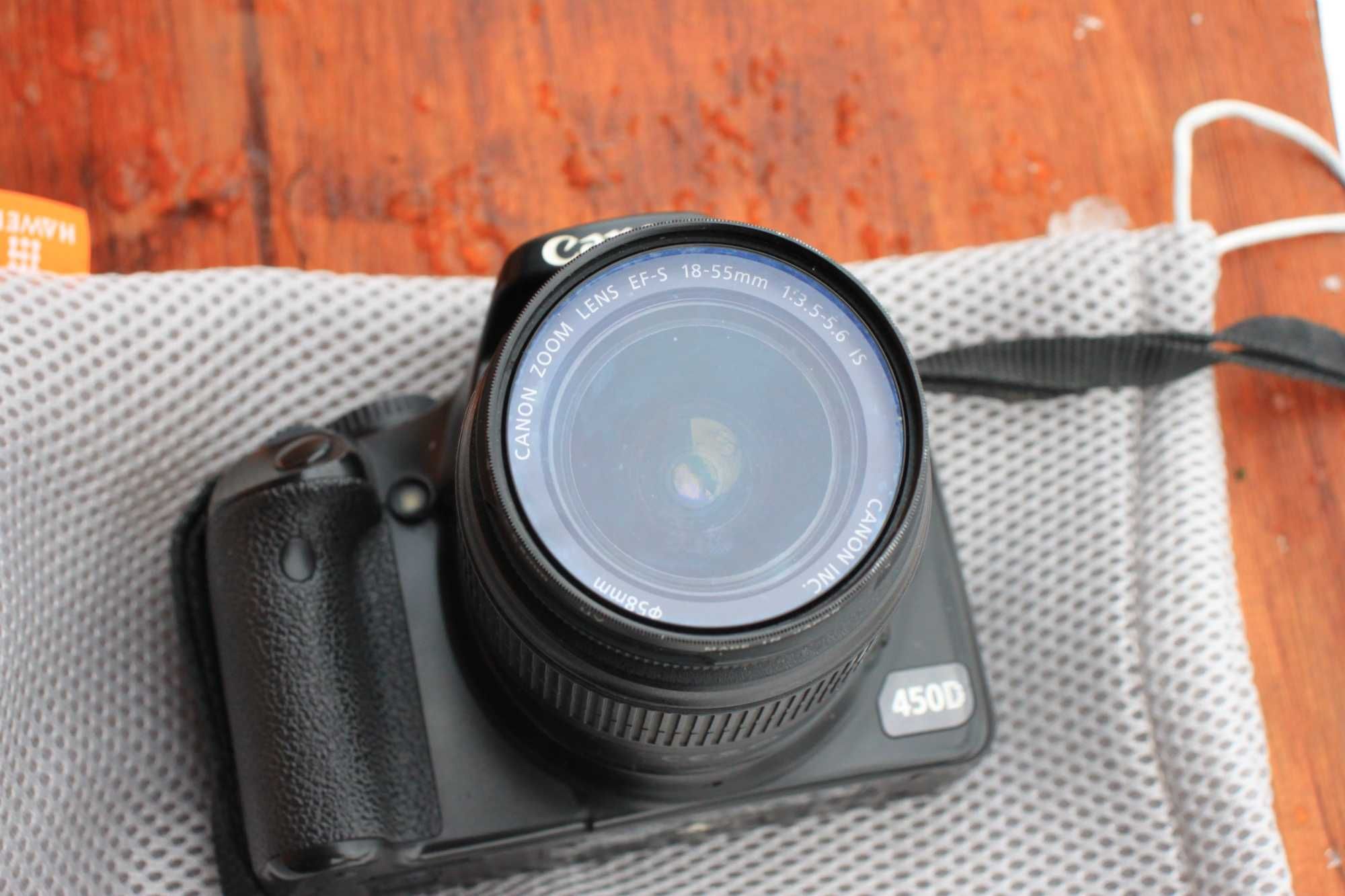 Фотоапарат зеркалка Canon 450D. Обєктив Canon 18-55  IS