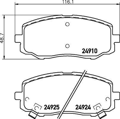 HYUNDAI I10 08-12, I20 08-12 Колодки торм.передние