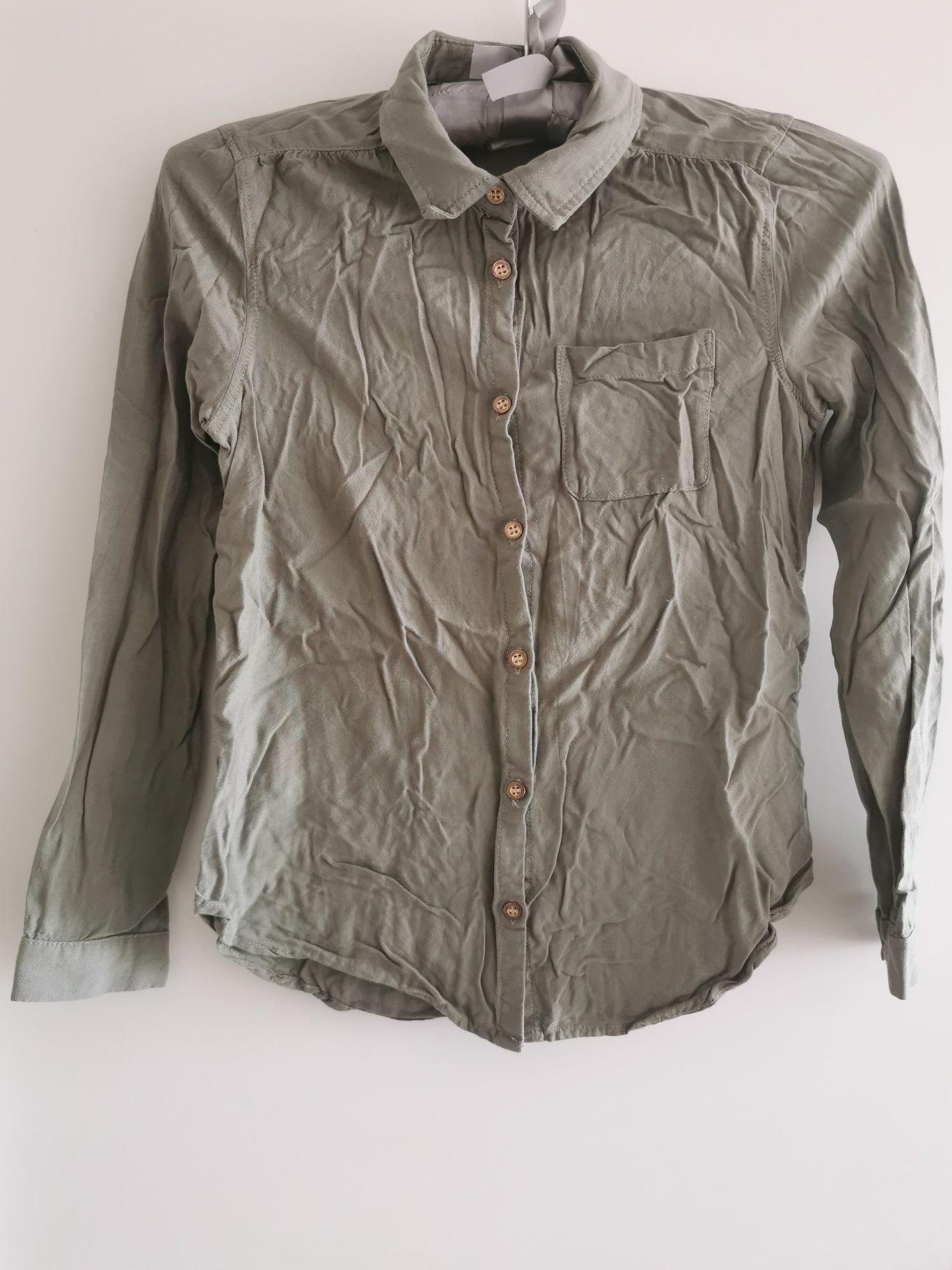 Super koszula khaki H&M rozm. 146 jak nowa