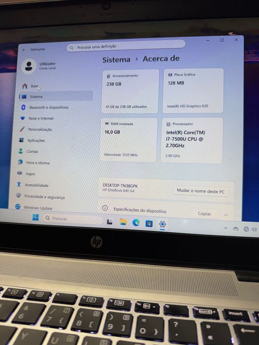 HP EliteBook 840 G4 i7 com Windows 11