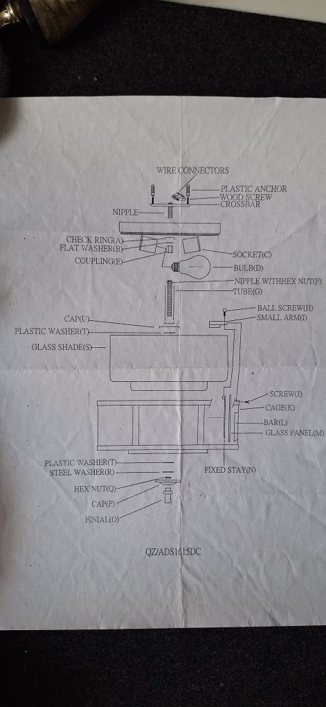 Lampa sufitowa Angielska