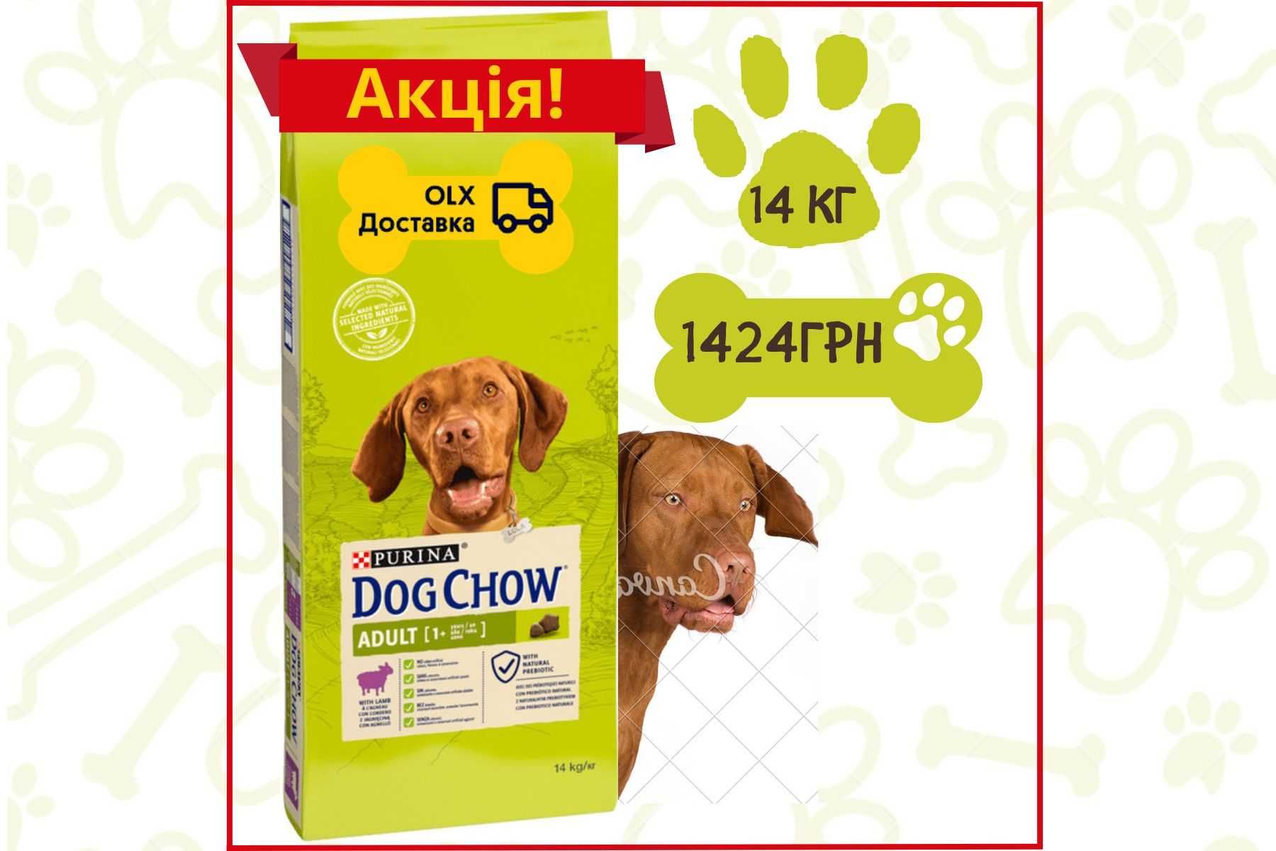 Dog Chow Adult 14 кг | Дог Чау з ягням