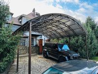 Автонавес односкатный, арочный, двускатный, Каркасный навес для машины