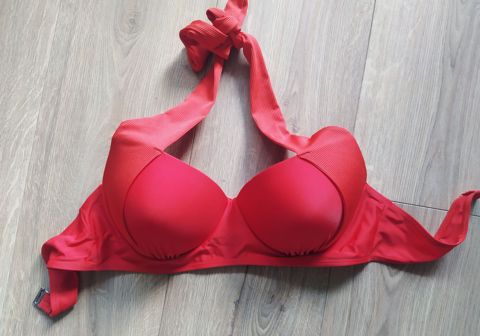 Nowa Góra bikini czerwone usztywniane wiązane plus size 85DD