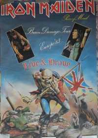 Iron Maiden Piece Of Mind Tour plakat z czasów PRL