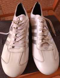Adidas мужские кожаные кроссовки 42/44 размеры белые новые